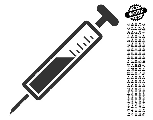 Vstřikovací ikona s muži Bonus — Stockový vektor