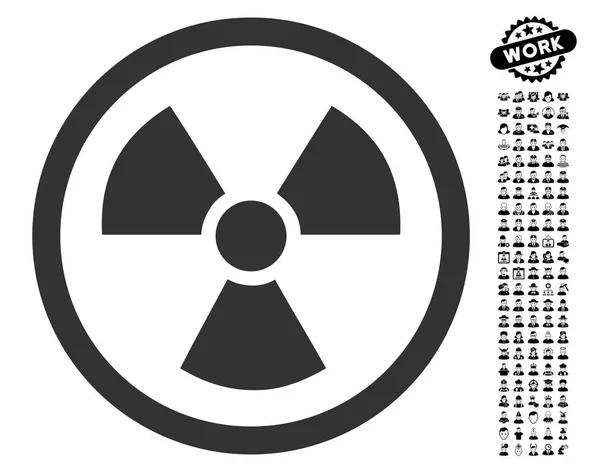 辐射危险图标与工作奖金 — 图库矢量图片