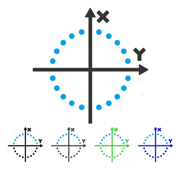 Parcela de círculo Icono plano — Vector de stock