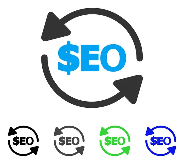 Seo Flat pictogram Vernieuwen — Stockvector