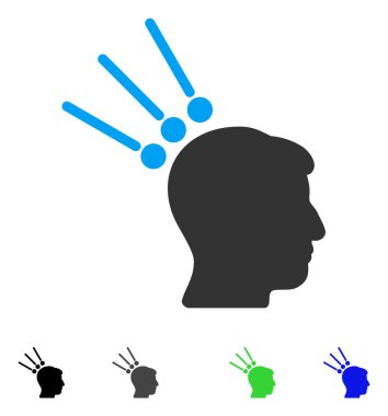 Kafa konektörleri düz simgesi Test