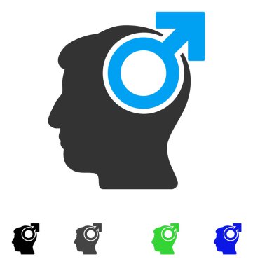 Akıl kudret düz simgesi