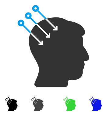 Sinirsel arayüz konektörleri düz simgesi