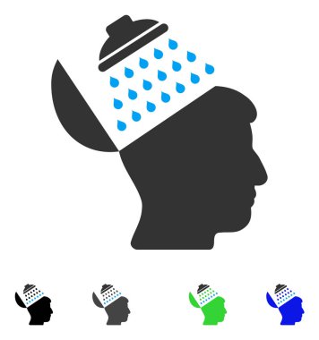 Propaganda beyin duş düz simgesi