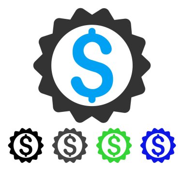 Mali mühür düz simgesi