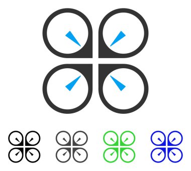 Drone düz simgenin getirin