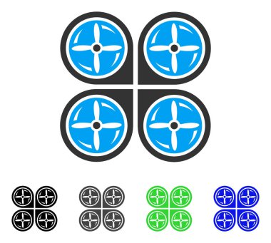 Nanocopter vida Rotaion düz simgesi