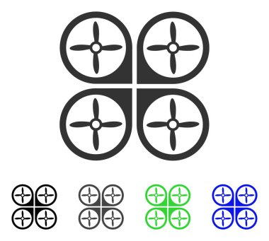 Nanocopter düz simgesi