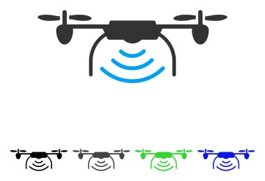 Radyo verici Airdrone düz simgesi
