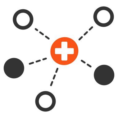 Tıbbi Linkler düz simgesi