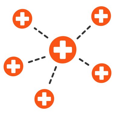 Tıbbi Linkler düz simgesi