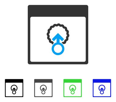 Hücre penetrasyon takvim sayfa düz simgesi