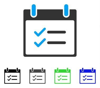 Öğeleri takvim gün düz simgesini kontrol