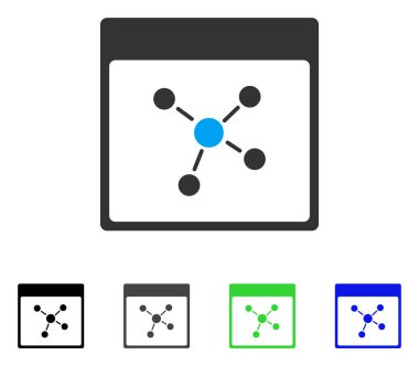 Bağlantıları takvim sayfa düz simgesi