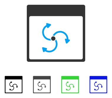 Siklon takvim sayfa düz simgesini