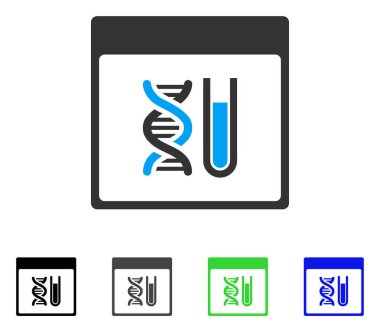 DNA analizi takvim sayfa düz simgesini