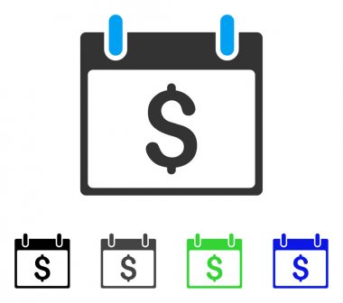 Doları takvim gün düz simgesini