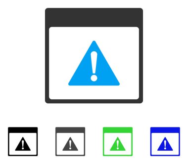 Hata takvim sayfa düz simgesi