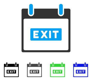 Çıkış resim yazısı takvim gün düz simgesini