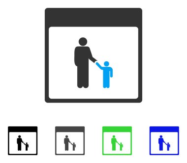 Babası takvim sayfa düz simgesi