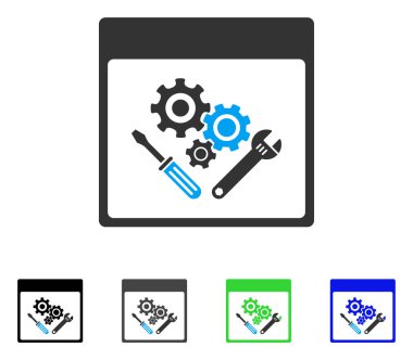 Vites Araçlar sayfa düz simge takvim