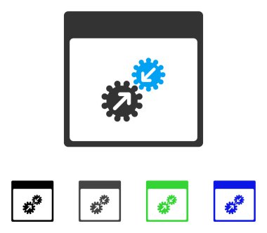 Gears entegrasyonu takvim sayfa düz simgesini