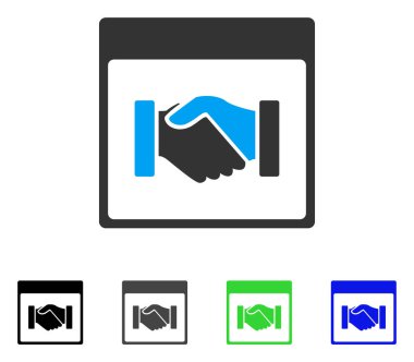 El sıkışma takvim sayfa düz simgesini