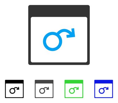 İktidarsızlık takvim sayfa düz simgesini