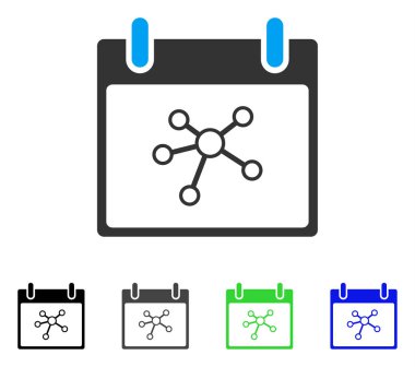 Bağlantılar takvim gün düz simgesini