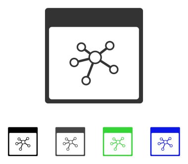 Bağlantılar takvim sayfa düz simgesini
