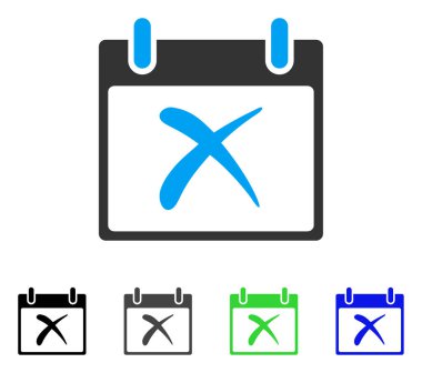 Takvim gün düz simgesini reddetmek