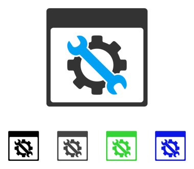 Sayfa düz simge ayarları araçları takvim