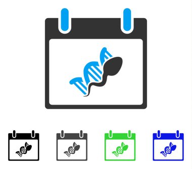 Sperm Dna çoğaltma takvim gün düz simgesi
