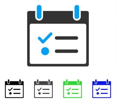 Yapılacaklar listesi takvim gün düz simgesini