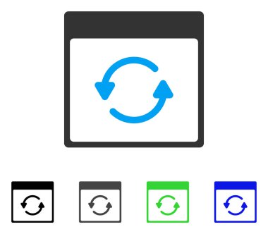 Update takvim sayfa düz simgesi