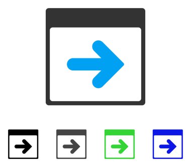 Sonraki takvim gün düz simgesini