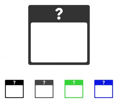 Bilinmeyen gün takvim sayfa düz simgesini
