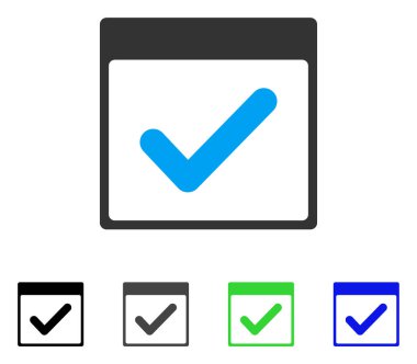 Geçerli gün takvim sayfa düz simgesini