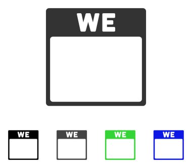 Çarşamba takvim sayfa düz simgesini