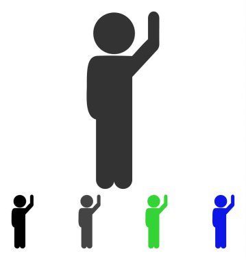 Çocuk Merhaba düz simgesi