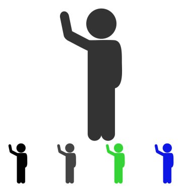 Çocuk otostop düz simgesi