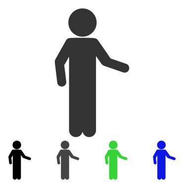 Çocuk davet düz simgesi