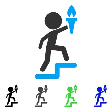 Çocuk lider düz simgesi