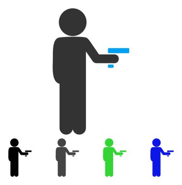 Çocuk hırsızı düz simgesi