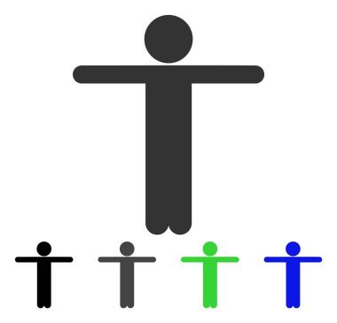 Çocuk Scarescrow düz simgesi