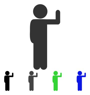 Çocuk oy düz simgesi