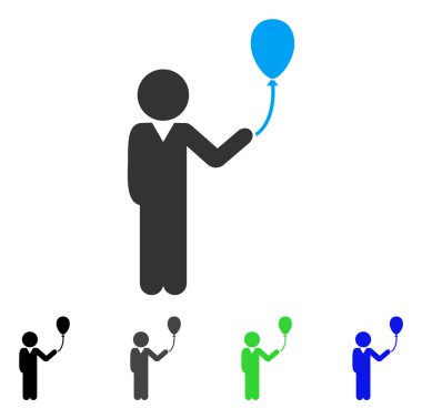 Çocuk balon düz simgesiyle