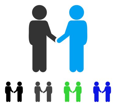 Çocuklar el sıkışma düz simgesi