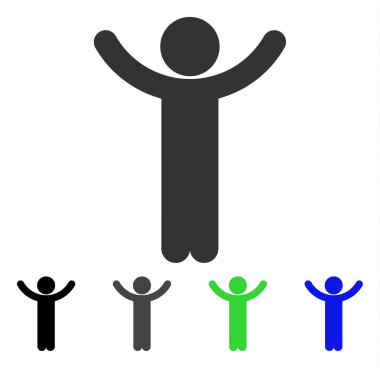 Çocuk düz simgesini Kaldır ellerini