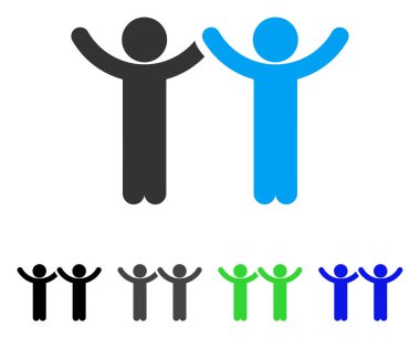 Çocuk düz simgesini Kaldır ellerini